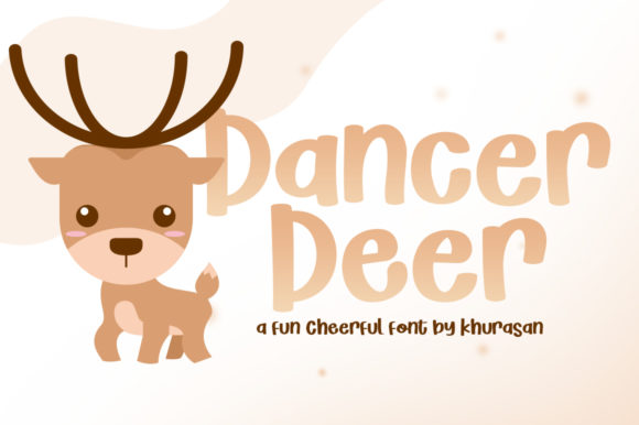 Dancer Deer Font for Holiday Web Design