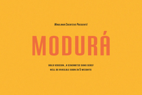 Modura: A Modern Display Font for Makers